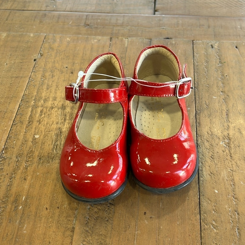 Little Eric red patent Italian leather Mary Janes